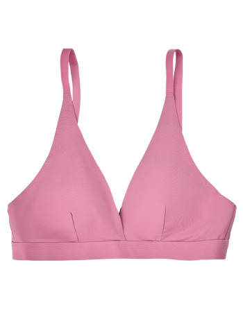 Naadloze driehoek-bralette voor dames Oud roze