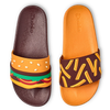 Vrolijke sliders Burger en friet