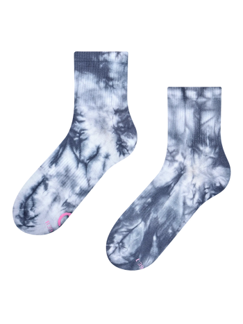 Crewsokken tie-dye Grijsblauw