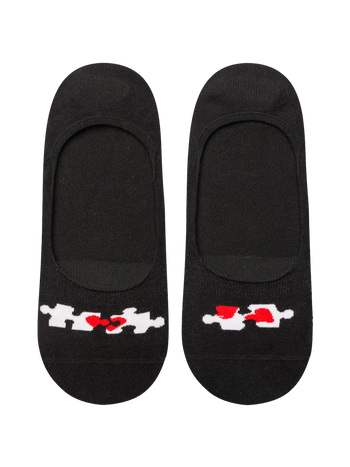 Vrolijke no-show sokken Hart puzzel