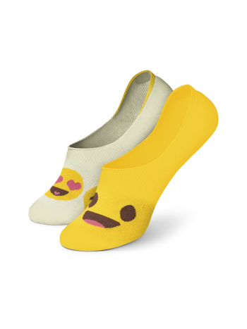 Vrolijke no-show sokken Smileys