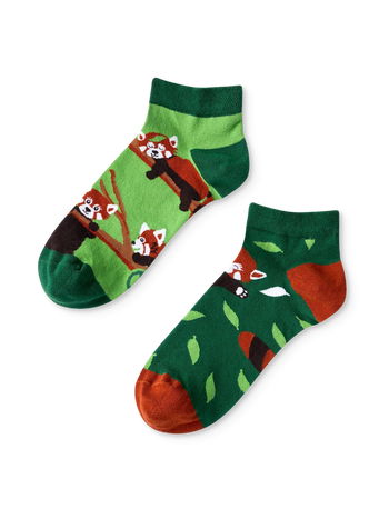 Vrolijke enkelsokken Rode panda