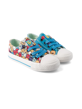 Vrolijke canvas kinderschoenen Grappige monsters