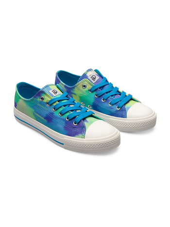 Vrolijke canvas schoenen Aqua camo
