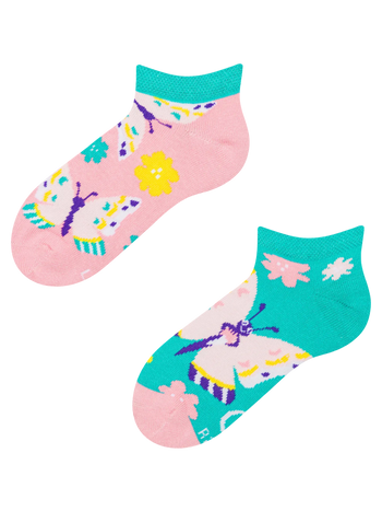 Vrolijke enkelsokken voor kinderen Schattige vlinders