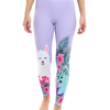 Vrolijke fitnessleggings Lama & bloemen